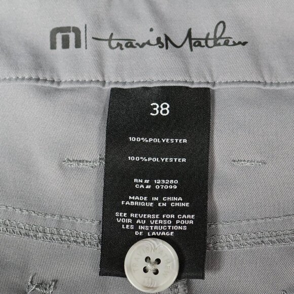 Travis Mathew Pants Mens 38 Gray 5 Pocket Golf Performance Casual Polyester - Picture 8 of 13